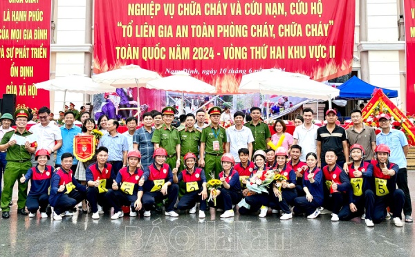 Hà Nam đạt giải Nhì toàn đoàn Hội thi “Tổ liên gia an toàn PCCC” vòng 2, khu vực II