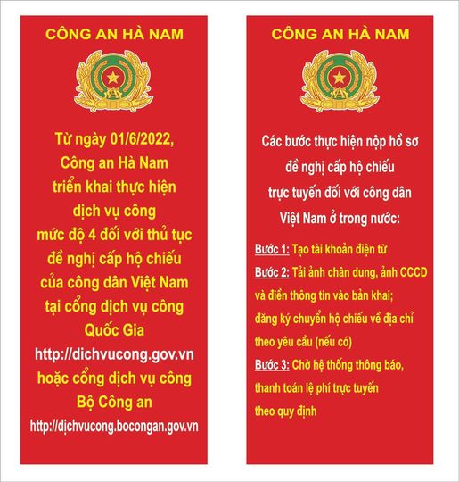 Triển khai thực hiện thủ tục cấp hộ chiếu phổ thông qua Cổng dịch vụ công quốc gia và Cổng dịch vụ công Bộ Công an.