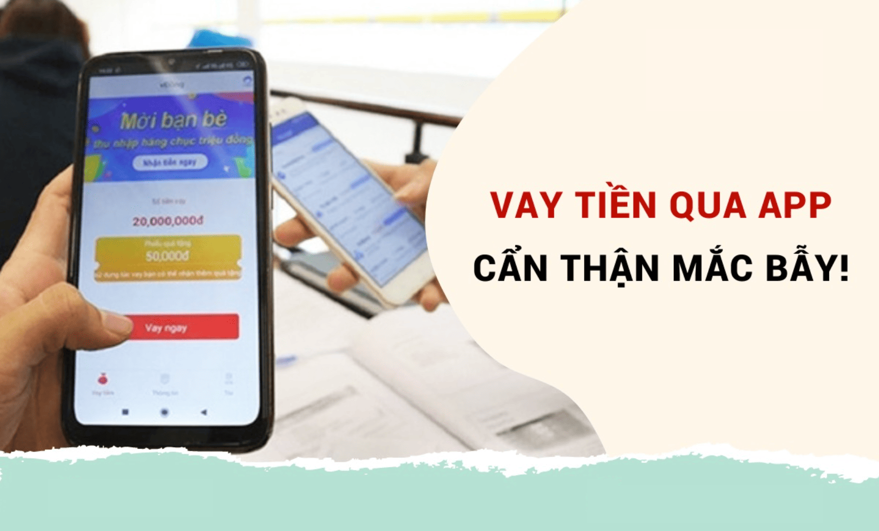 Những rủi ro của hình thức vay tiền online qua app