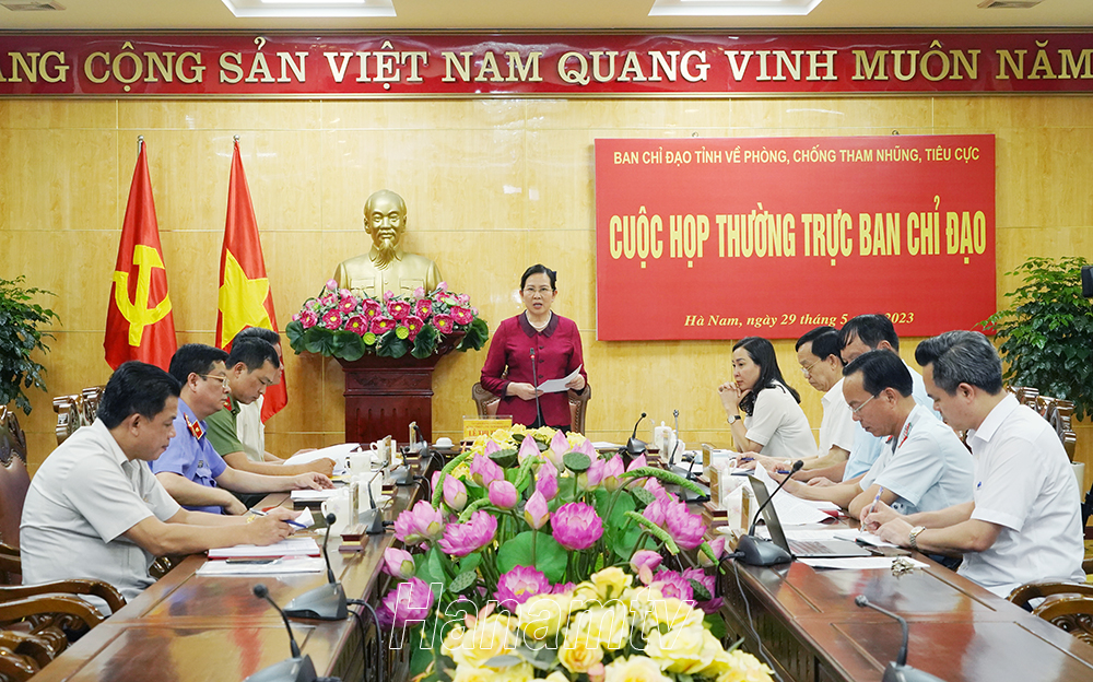 Họp Thường trực Ban Chỉ đạo tỉnh về phòng chống tham nhũng, tiêu cực