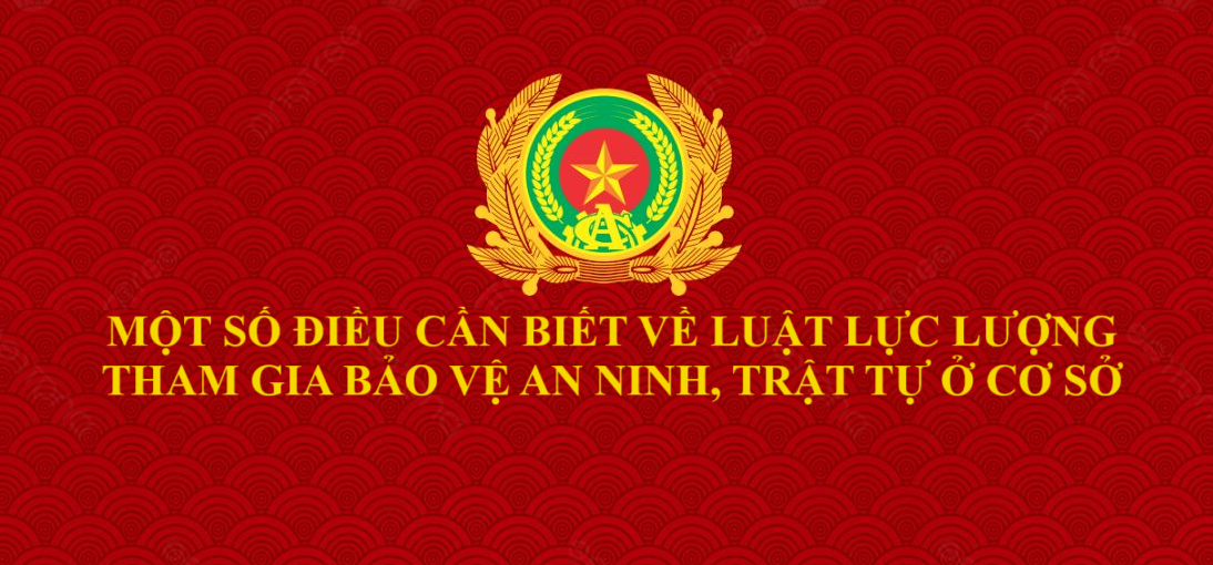 Một số điều cần biết về Luật Lực lượng tham gia bảo vệ an ninh, trật tự ở cơ sở